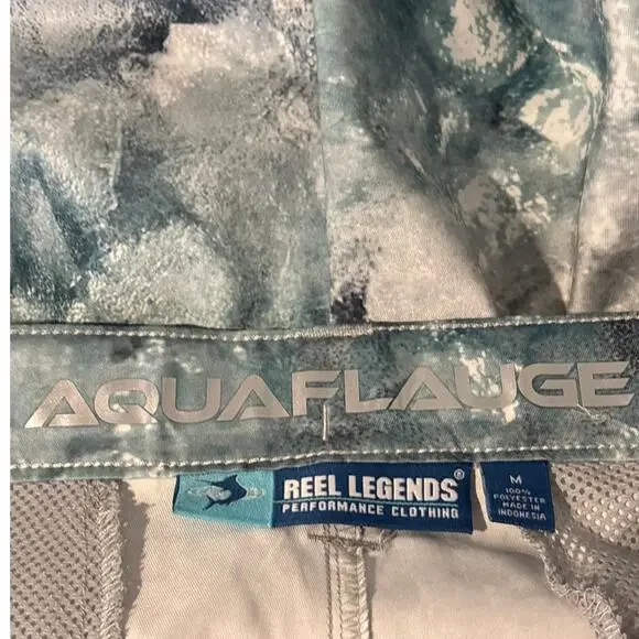 Reel Legends Men's Size Medium Aquaflauge Performance Fishing Board Shorts - Picture 4 of 5